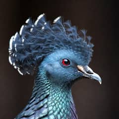 Victoria Crowned Pigeon - The Crest Is Lace, Not Spikes