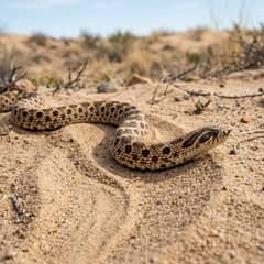 Hognose snake with its distinctive upturned snout