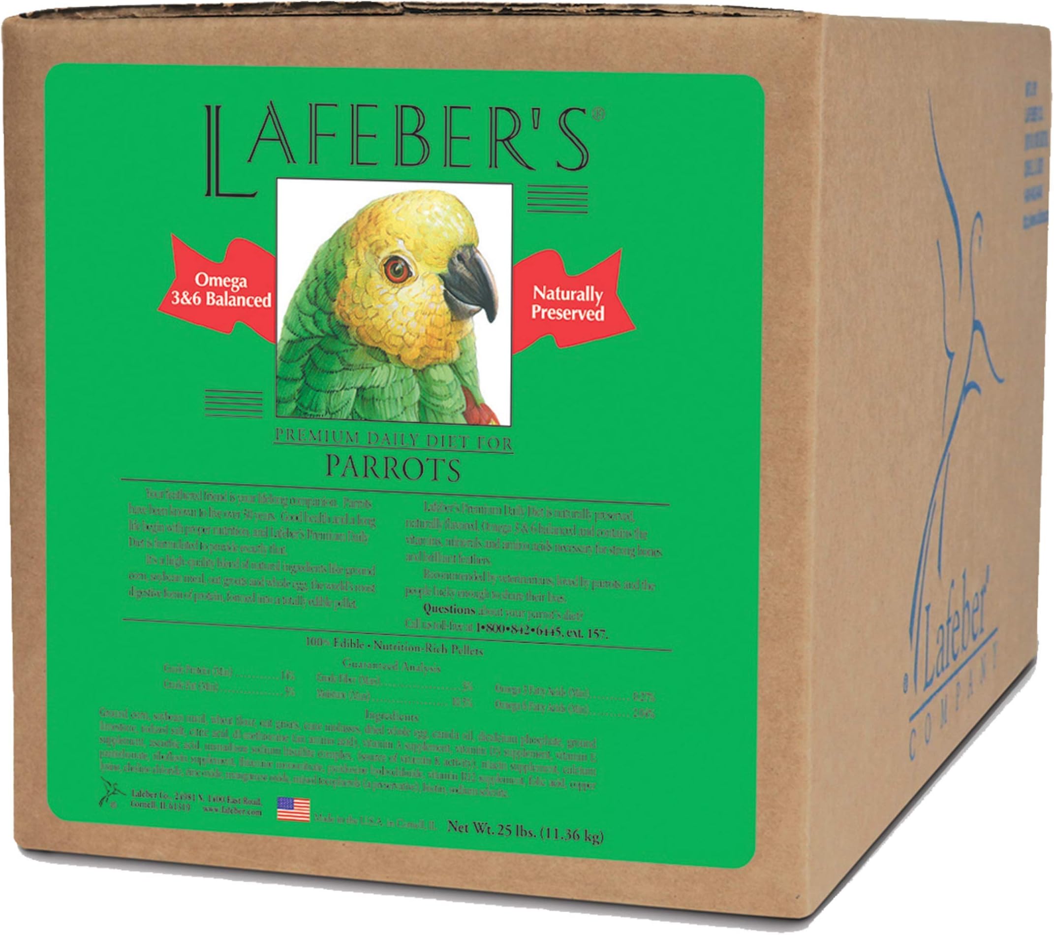 Lafeber's Premium Daily Diet Pellets for Parrots (25 lb)