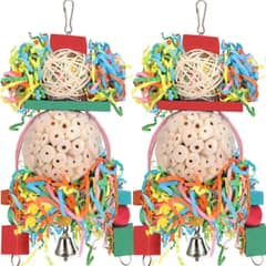 Hanging Sola Ball Chew/Forage Toys, 2 Pack (BBjinronjy)