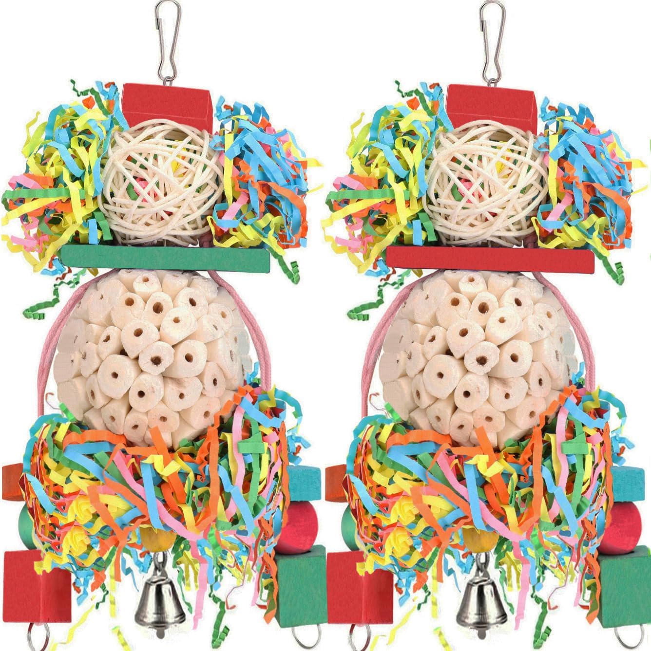 Hanging Sola Ball Chew/Forage Toys, 2 Pack (BBjinronjy)