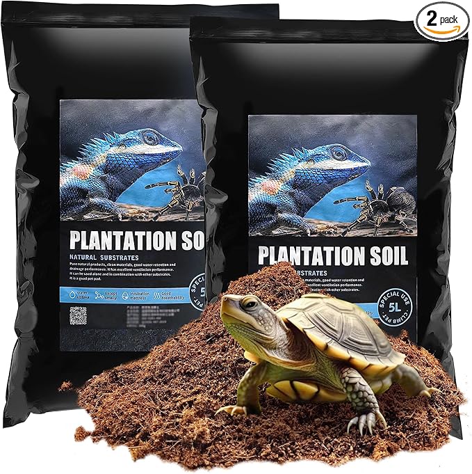 VCEPJH Loose Coconut Fiber Substrate, 2 Pack Natural Coco Coir Reptile Bedding Tarantula Substrate Soil Habitat Accessories for Tortoise Snake Bearded Dragon Spiders Hermit Crabs