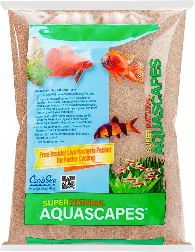 CaribSea Super Naturals Aquascape Sunset Gold - 10 lb - Natural Substrate for Freshwater Aquariums, Perfect for Aquascaping & Creating Vibrant Landscapes