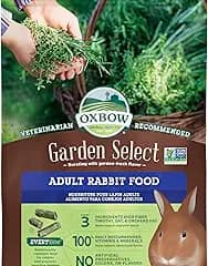 Oxbow Garden Select Adult Rabbit Food, High-Fiber Rabbit Pellets, USA, 4 lb