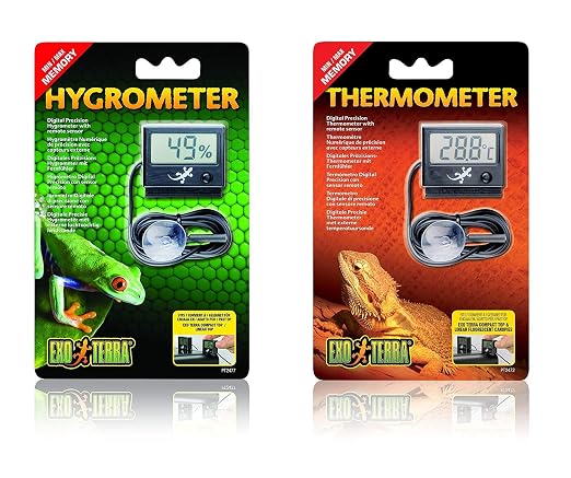 Exo Terra LED Thermometer and Hygrometer Bundle for Reptile Terrariums