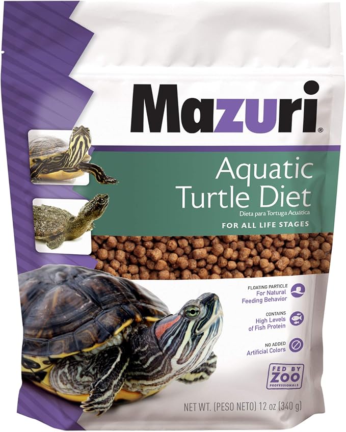 Mazuri Nutritionally Complete Aquatic Turtle Food, Freshwater Formula, 12 oz