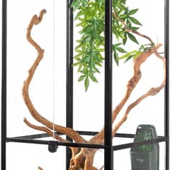 WACOOL 18x18x36in Front-Opening Glass Terrarium (50 Gallon)
