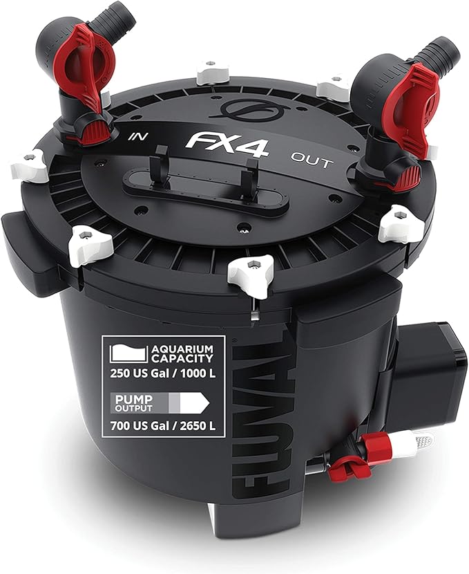 Fluval FX4 High Performance Aquarium Filter, Canister Filter for Aquariums up to 250 Gal.