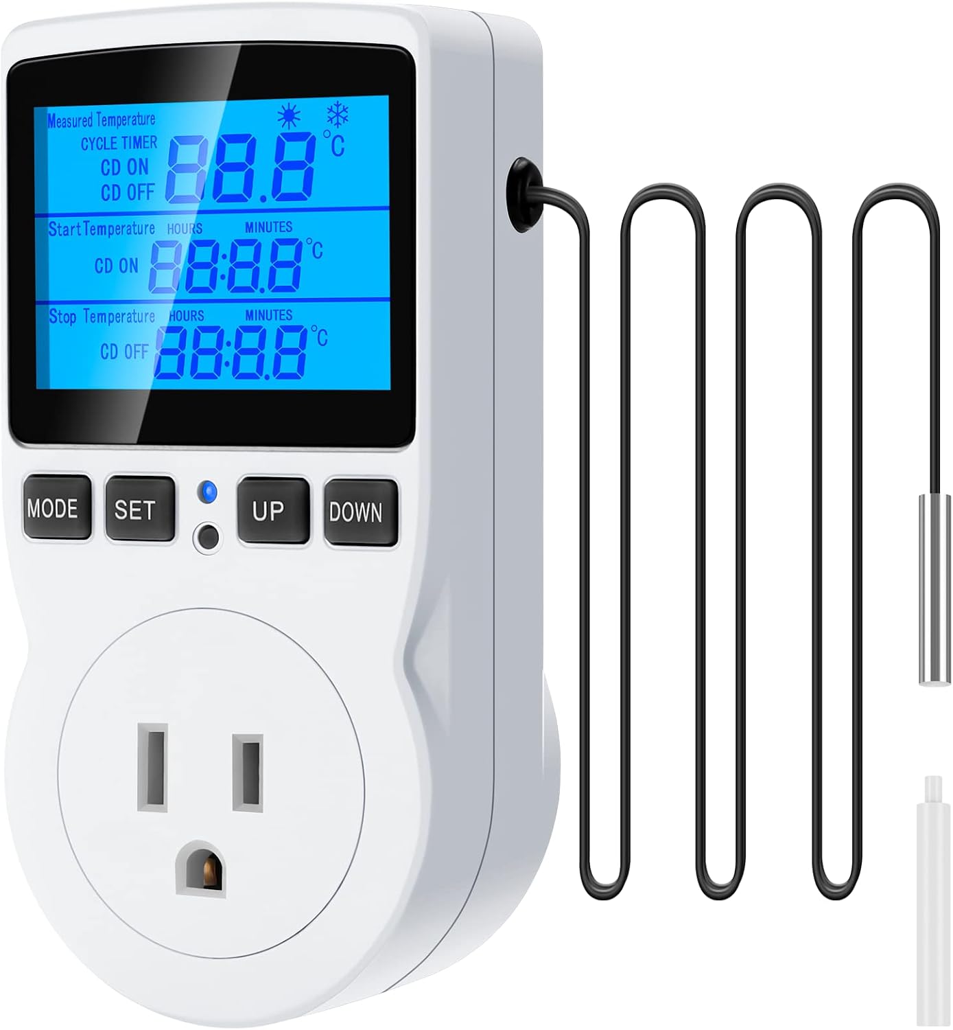 MakerHawk TC816 Digital Temperature Controller Thermostat Timer, 1800W 120V 15A
