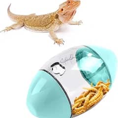 ALI2 Lizard Feeder Toys Bearded Dragon Enrichment Reptile Interactive Rugby Shape Toy for Bearded Dragon, Lizard, Gecko and Small Animals