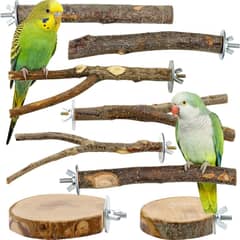 CZWESTC 8-Piece Apple Wood Perch Set